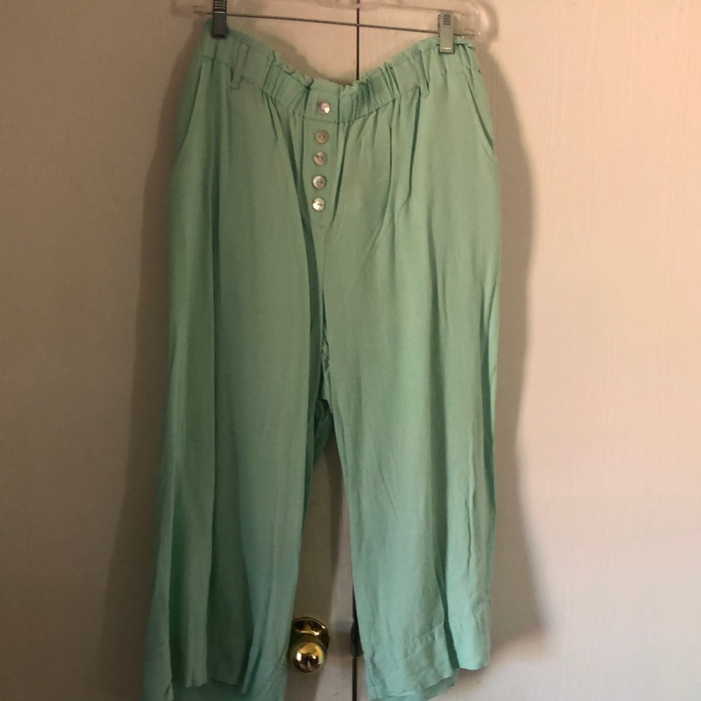 Woman’s Spring Linen Mint Green Ruby Rd. Rayon Bl… - image 1